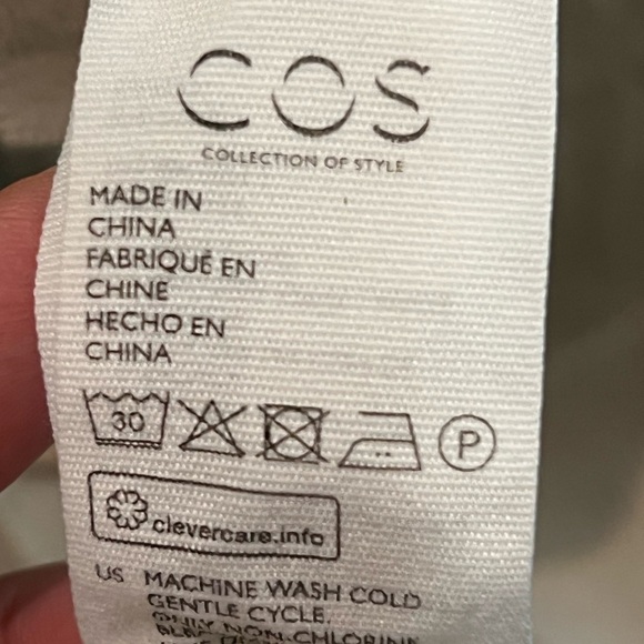 COS Tan Wool Button XS Down Sweater with Scarf Detail - Picture 4 of 6